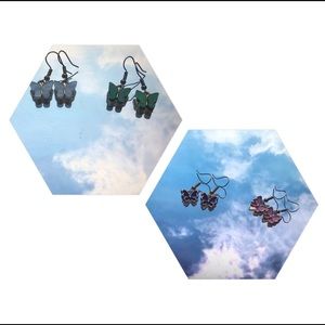 Handmade butterfly earrings